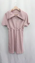 ◇ ⊂ ems excite エムズエキサイト 半袖 ひざ丈 ワンピース サイズF ピンクベージュ系 レディース E  【1411210015743】