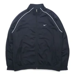 NIKE トラックジャケット ジャージ XL ブラック スウォッシュ ワンポイントロゴ刺繍