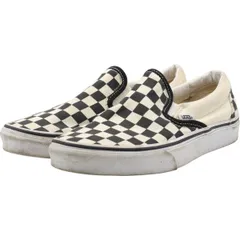 古着 バンズ VANS SLIP-ON スリッポン チェッカーフラッグ スニーカー 7.0 レディース23.5cm相当/saa013391