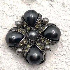 トレンディ ブローチ ラインストーン クロスピン ユニセックス パール おしゃれ ギフトにも　母の日　入学　入園　プレゼント　亜鉛合金 カジュアル オフィス パーティー ギフト アクセサリー おしゃれ プレゼント 男女兼用 フォーマル 個性的