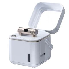 ツインバード フェイススチーマー コンパクト イオンスチーム 美顔器 ミラー付 毛穴ケア 水道水対応 パールホワイト 白 SH-2787PW