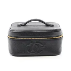 シャネル CHANEL ハンドバッグ ココマーク バニティバッグ ブラック キャビアスキン(グレインドカーフ) ココマーク 横型バニティ レディース Used B
