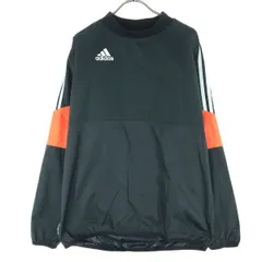 adidas アディダス 長袖 プルオーバー ナイロンジャケット M ブラック メンズ 古着