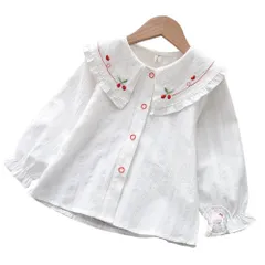 ☆ タイプB ☆ 130cm ☆ キッズブラウス レース 長袖シャツ gktops4116 キッズ ブラウス 女の子 シャツ 白 長袖 白シャツ フォーマル 入園式 卒園式 入学式 卒業式 レース 袖 フリル 発表会 結婚式 パーティ お呼ばれ