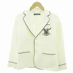 ラルフローレン RALPH LAUREN テーラードジャケット ブレザー ロゴ 刺繍 リネン 11 白 ホワイト /HO ■GY09