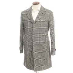 【中古】タリアトーレ TAGLIATORE ウール チェック チェスターフィールドコート ブラックxホワイト【サイズ48】【メンズ】のサムネイル