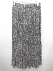 ◇ ROPE PICNIC ロペピクニック 花柄 ロング ギャザー スカート サイズ38 ブラック系 マルチ レディース P  【1406180053789】