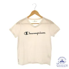 【訳アリ】 Champion チャンピオン トップス Tシャツ 文字プリント カジュアル 半袖 大きめサイズ レディース ホワイト L 901-8166 送料無料 古着