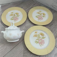 ノリタケ　プレート(3)　シュガーポット　4点　まとめセット！当時物　花柄