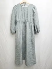 ◇ ⊇ Sugar spoon シュガー スプーン 長袖 ロング丈 ワンピース サイズF グレー レディース P  【1410160018491】