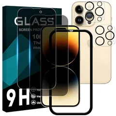 対応 iPhone14 Pro max ガラスフイルム 覗き見防止 【2+2枚セット AGC旭硝子 ガイド枠付き 】iPhone 14 pro max フイルム のぞき見防止 (2枚) + レンズ保護フィルム (2枚) アイフォン14プロマックス 液晶 保