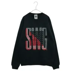 SWAGGER (スワッガー) ロゴプリントデザイン コットン スウェット トレーナー ブラック SWGLSH-459のサムネイル