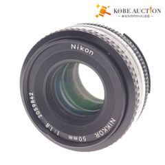■ ニコン カメラレンズ Ai NIKKOR 50mm 1:1.8 パンケーキレンズ MFレンズ ブラック ケース付き