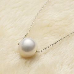 Pt850淡水パール6.5‐7mm 1粒スルーペンダント