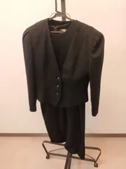 TOKYO SOIR ブラックフォーマル ワンピース ジャケット セットアップ ナイロン サイズ13号 背抜きなし 東京ソワール