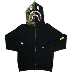Size【L】 A BATHING APE ア ベイシング エイプ 1ST Shark Full Zip Hoodie Black ジップパーカー 黒 【中古品-良い】 20822128