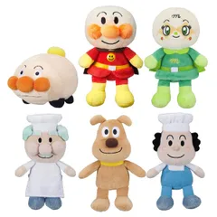 アンパンマン プリちぃビーンズS Plus 6体 ぬいぐるみ パン工場メンバー セット 
