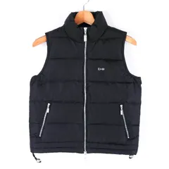 bebe ダウンベスト スタンドカラー フルジップ ミドル丈 無地 アウター 黒 レディース Sサイズ ブラック bbsp 【中古】