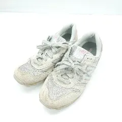 ◇ ⊇ NEW BALANCE ニューバランス ブランドロゴ入り ローカットスニーカー サイズ24 グレー系 ピンク レディース E  【1502060027380】のサムネイル