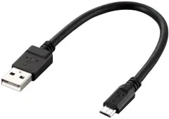 I【HY】O【新古品】ELECOM エレコム マイクロUSBケーブル スタンダード 急速充電対応 2A出力 0.2m ブラック MPA-AMB2U02BK [定形外郵便、送料無料]HY002