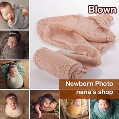 ブラウン♪フワフワおくるみ♪ニューボーンフォト撮影　ベビーラップ　赤ちゃん　記念