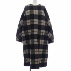 美品★ CYCLAS シクラス ロングコート ノーカラー グレー　38 0594524J0003_m1_a001.jpg