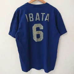 (^w^)b Dragons 中日ドラゴンズ 半袖 Tシャツ カットソー トップス 丸首 2011年 優勝記念 井端和弘 選手 背番号6 野球 スポーツ 応援 観戦 プリント カジュアル コットン 綿100% ネイビー メンズ レディース