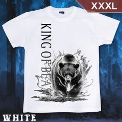 GENJU XXXLサイズ 熊 ベア アニマル メンズ クール かっこいい Tシャツ 半袖 King of Beast