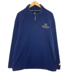 古着 スターター Starter MICHIGAN ミシガン大学 ハーフジップ フリースプルオーバー メンズXL/eaa379635のサムネイル