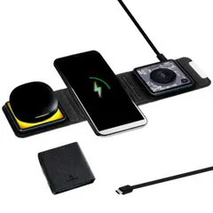 【 新品 未開封 】   トランスペクト 4 SPRING フォースプリングス 折りたたみ式 3 in 1 ワイヤレス充電器 チャコールグレー 4S-WC 未使用 送料無料