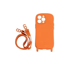 iFace Hang and iPhone 13 Pro ケース シリコンハード/ショルダーストラップ セット (オレンジ) 【アイフェイス アイフォン13プロ 用 カバー ショルダー 】