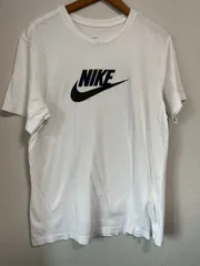 NIKE 玉虫色ロゴ 古着Tシャツ L ホワイト