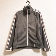 adidas アディダス 好配色 トラックジャケット ジャージ グレージュ ピンク レディース サイズS ロゴ刺繍 アウトライン スリーストライプ Y2K グランジ