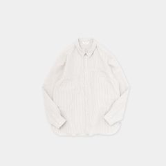 【新品】STILL BY HAND（スティルバイハンド）Regular Collar Shirts SH00221 GREY STRIPE / size 48