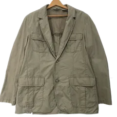 L.L.Bean/エルエルビーン  00年代/00's  vintage サファリジャケット テーラードジャケット エルボーパッチ アウター オーバーサイズ ビッグシルエット タイ製  ４２サイズ  ベージュのサムネイル