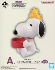 [중고] 피규어 스누피 & 우드 스톡 미니 소품 넣어 첨부 [이치 반 쿠지 PEANUTS ~Happy and Relaxing~] A상 피규어