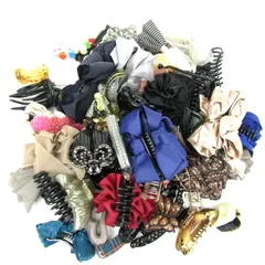 バレッタ・ヘアクリップ 54点セット リボンモチーフなど 髪留め ヘアアクセサリー まとめて 大量 まとめ売り レディース 【中古】