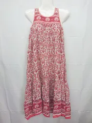 ◇ ⊂ GO TO HOLLYWOOD キッズ 子供 コットン100% ノースリーブ ロング ワンピース サイズ120 レッド系 レディース E  【1507100012227】のサムネイル