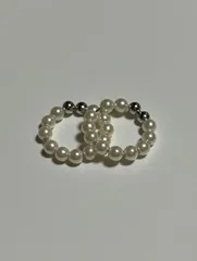 【ハンドメイド】シルキーパールのイヤークリップ