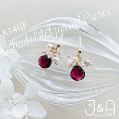 K14GFホワイトシェルピアス (イヤリング変更可)14kgf        