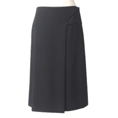 極美品 エルメス HERMES シルク カシミヤ タイトスカート バイカラー L