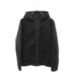 T by ALEXANDER WANG (ティーバイアレキサンダーワン) SCUBA ZIP HOODY レーヨン ジップアップ フーディ スウェット パーカー ブラック 501400S16