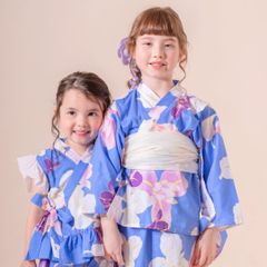 【アヤメ空色】ワンピースにもなる浴衣　2WAYセパレート浴衣  キャサリンコテージ　TAK
