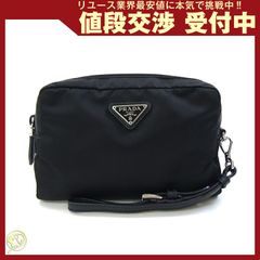 新品✨PRADA プラダ 1NA350 三角ロゴプレート ポーチ ナイロン 黒