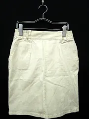 イーハイフンワールドギャラリー E HYPHEN WORLD GALLERY スカート タイト ひざ丈 ラメ コットン F 白 ホワイト