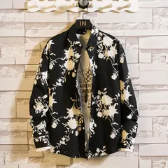 花柄シャツ 即購入OK メンズ 長袖シャツ L-7XL アロハシャツ おしゃれ カジュアルシャツ 大きいサイズ 秋服 秋xyxzy51