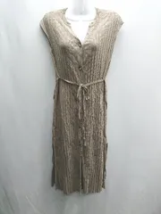 ◇ ⊂ Mila Owen フロントボタン ニット ノースリーブ ロング ワンピース サイズ0 ブラウン系 レディース E  【1409100050356】