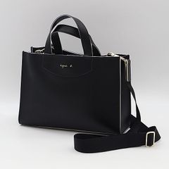 アニエスベー A4 2way 牛革 トートバッグ 肩掛け 自立 黒 - メルカリ