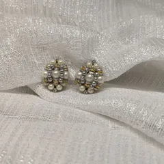 ②🇩🇪ドイツ　イヤリング　パール風　ヴィンテージ　アンティーク　上品　germany