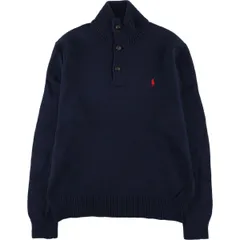 古着 ラルフローレン Ralph Lauren POLO RALPH LAUREN コットンニットハーフボタンセーター メンズL相当/eaa381195